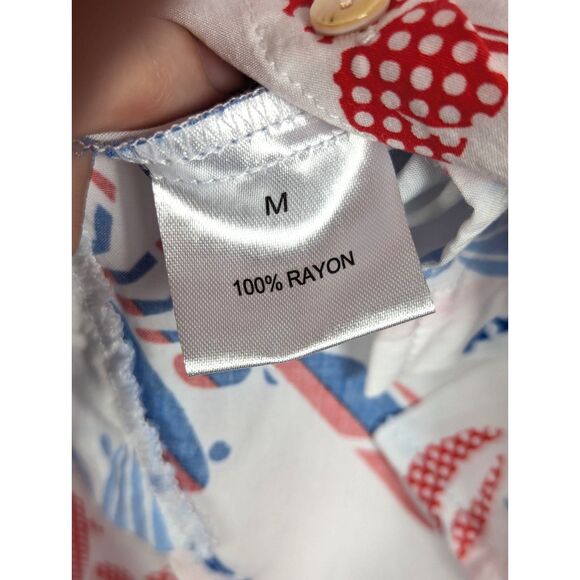 JANE + DELANCEY Novelty Lobster Print Coastal Beach Labor Day Cookout Medium - Picture 4 of 5